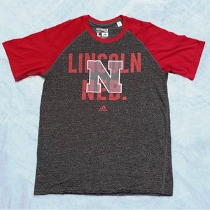 Multipack Adidas Nebraska Cornhusker Ultimate Tees, Size L, 2 Shirts Included